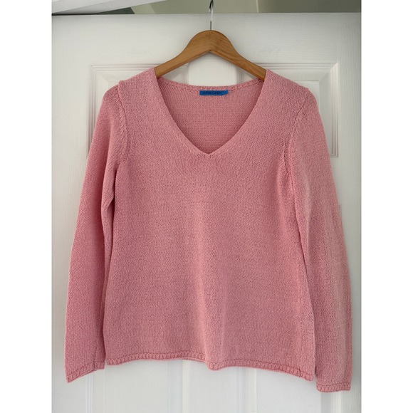 J. McLaughlin Tops - J. Mclaughlin Womens Pink Knit V Neck Sweater Coastal Cottage